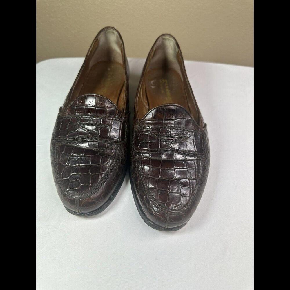R. MARTEGANI Size 8 Brown  Textured‎ Leather Men  Penny Loafers